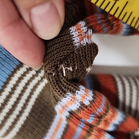 Vintage 90's Mervyn's long v-neck striped long sleeve sweater sz M - Picture 4 of 7